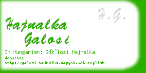 hajnalka galosi business card